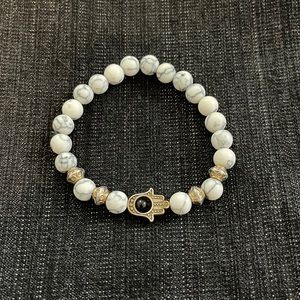 White marbled Buena Vida bracelet